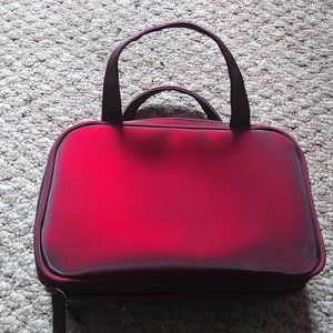 Mini burgundy double handle pouch